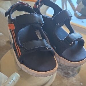 Rockport Kids Black and Orange Sandals